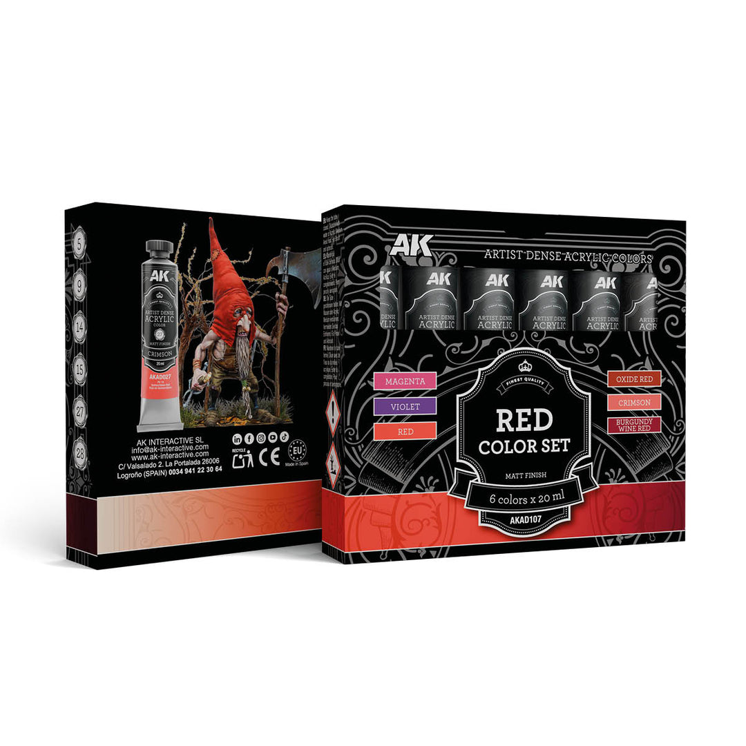Red Color Set – Artistic Dense Acrylic Color (AK Interactive) (AKAD107)