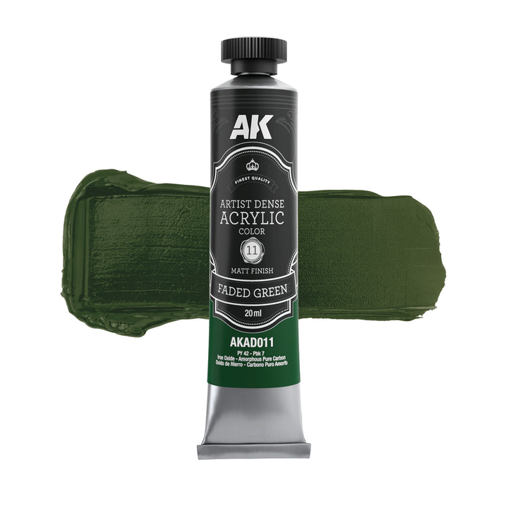 Green Color Set – Artistic Dense Acrylic Color (AK Interactive) (AKAD109)