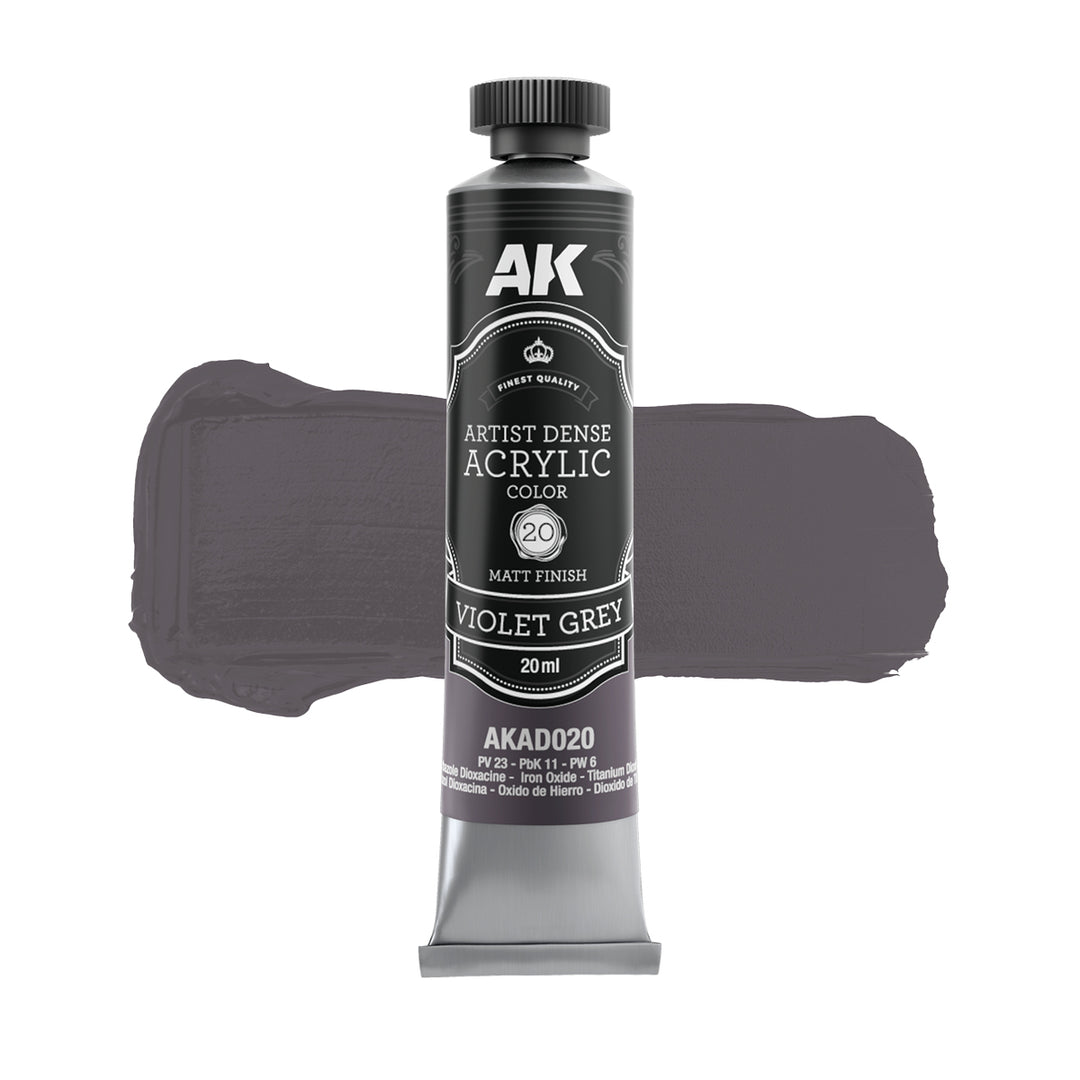 Black & White Color Set – Artistic Dense Acrylic Color (AK Interactive) (AKAD104)