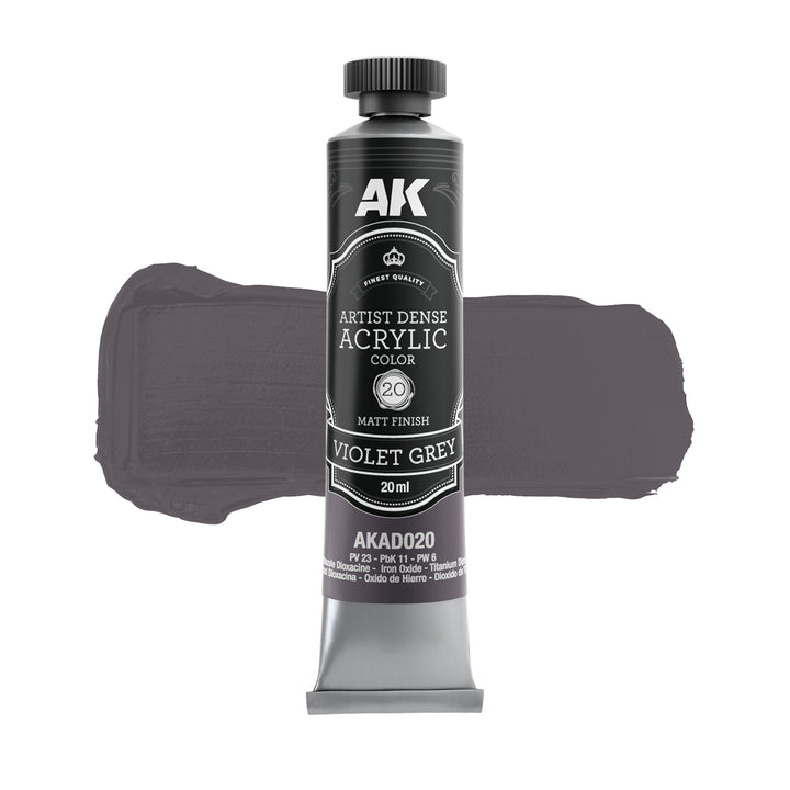 Black & White Color Set – Artistic Dense Acrylic Color (AK Interactive) (AKAD104)