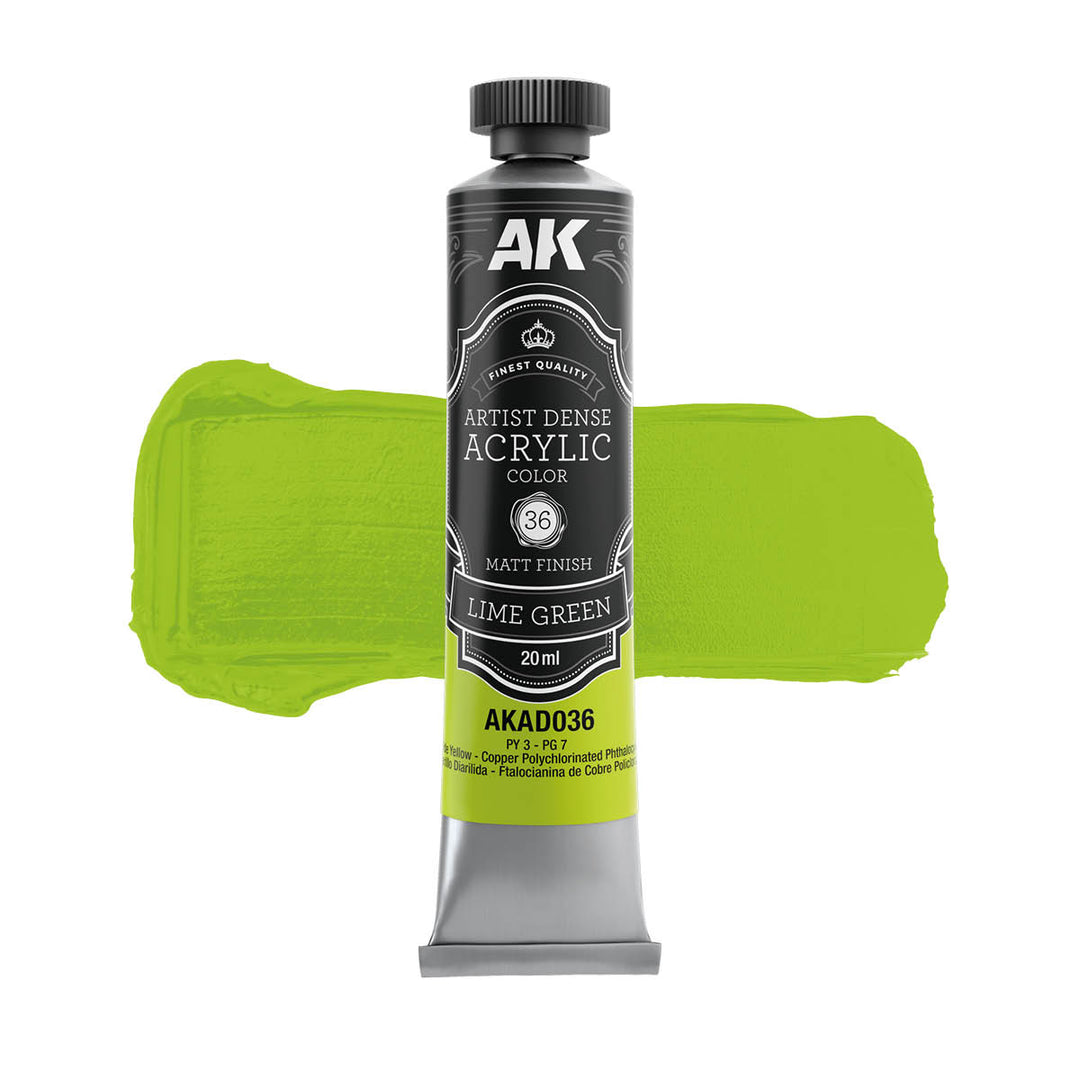 Green Color Set – Artistic Dense Acrylic Color (AK Interactive) (AKAD109)