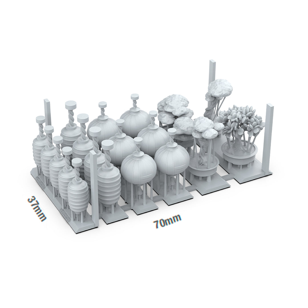 Japanese Lamps & Bonsai – AK Basing Bits (AK Interactive) (AKBIT0030)