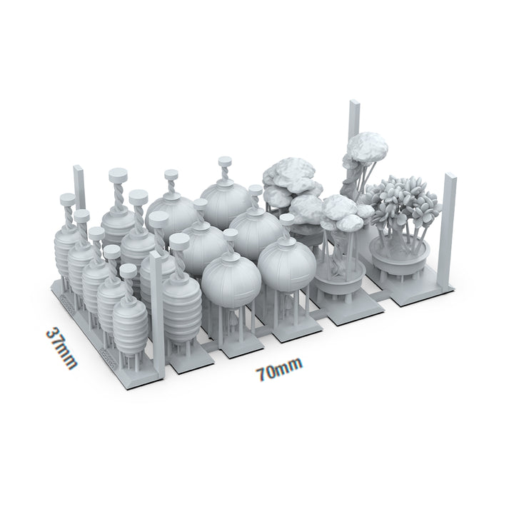Japanese Lamps & Bonsai – AK Basing Bits (AK Interactive) (AKBIT0030)