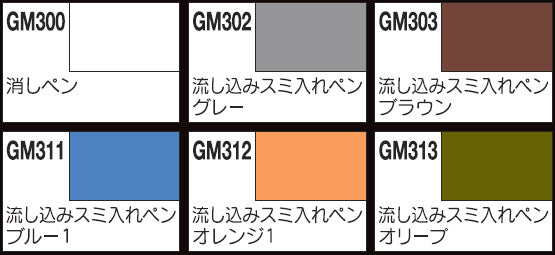 Mr. Hobby: Gundam Pouring Inking Pen Set