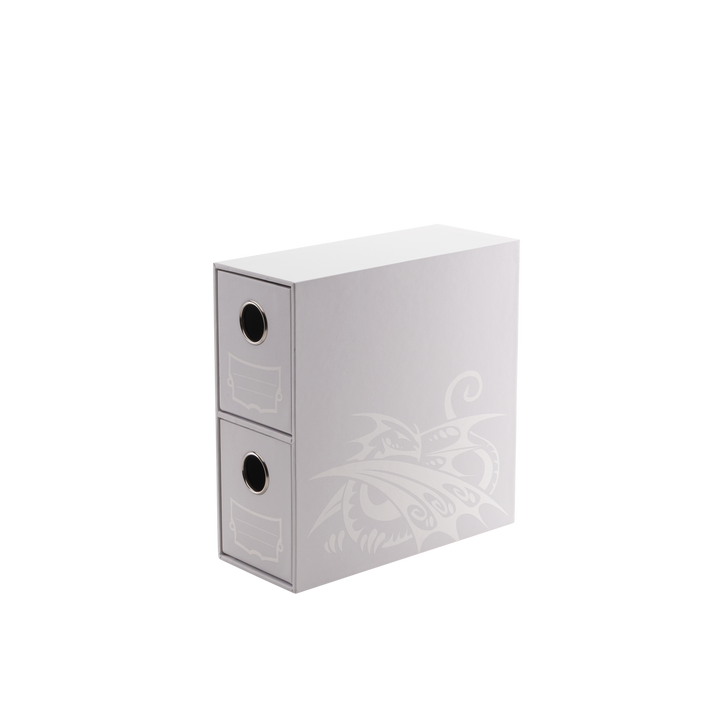 Dragon Shield Fortress - 2-Card Drawers Vertical - White (AT-33702)