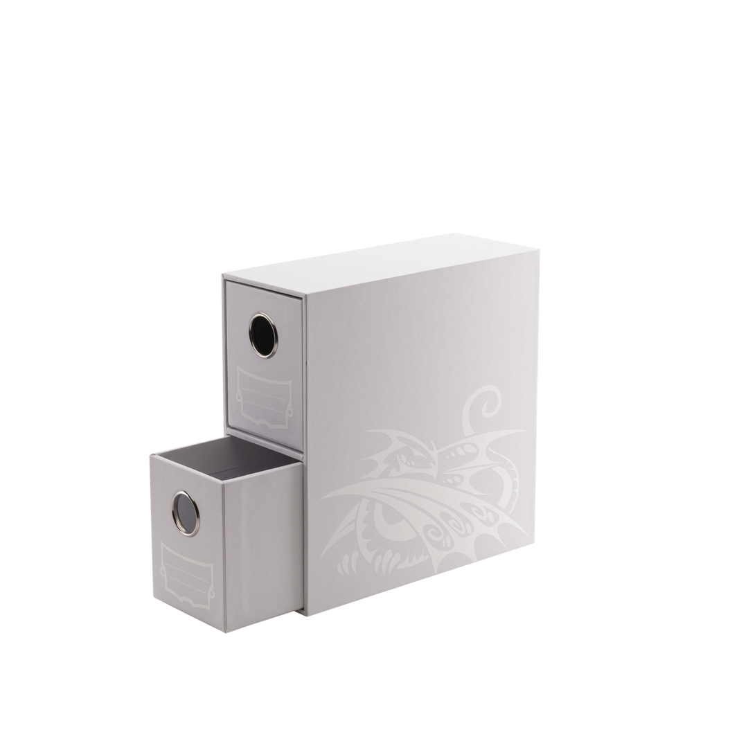 Dragon Shield Fortress - 2-Card Drawers Vertical - White (AT-33702)