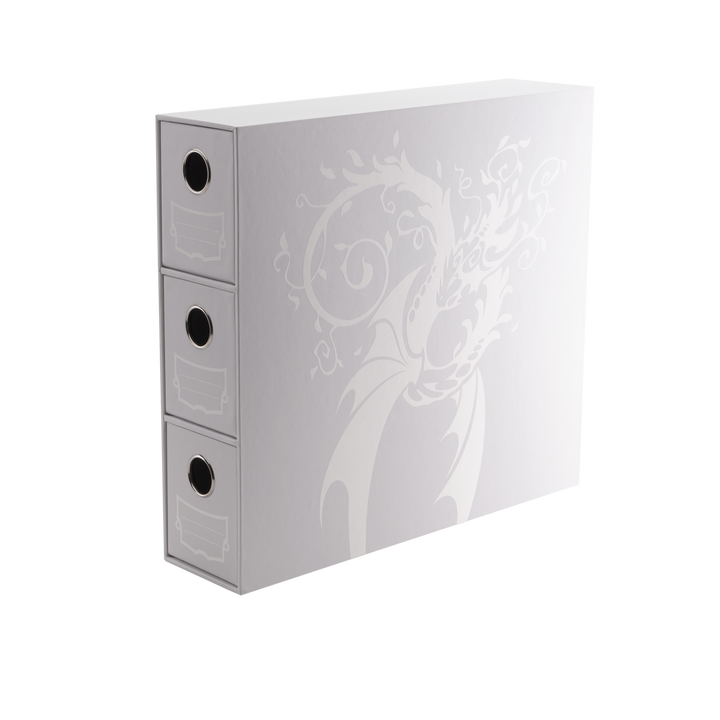 Dragon Shield Fortress - 3-Card Drawers Vertical - White (AT-33703)