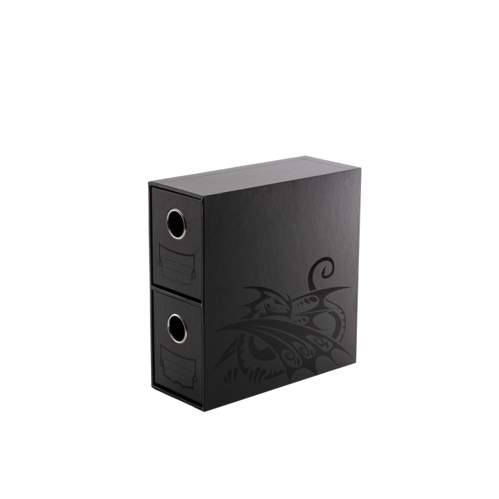 Dragon Shield Fortress - 2-Card Drawers Vertical - Black (AT-33706)