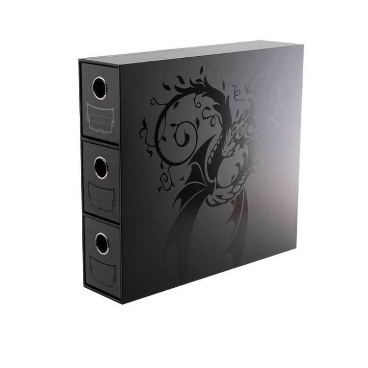 Dragon Shield Fortress - 3-Card Drawers Vertical - Black (AT-33707)