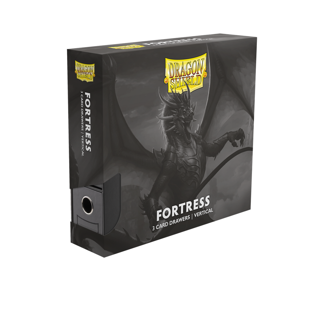 Dragon Shield Fortress - 3-Card Drawers Vertical - Black (AT-33707)