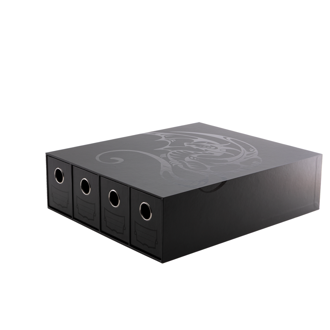 Dragon Shield Fortress - 4-Card Drawers Horizontal - Black (AT-33708)