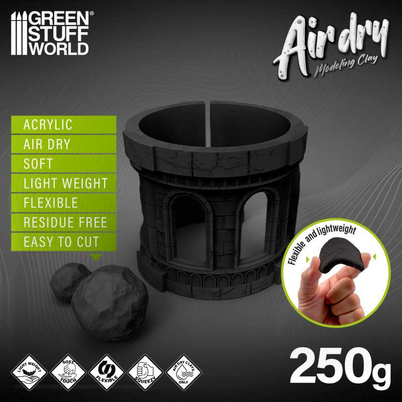 Air Dry Foam Clay 250gr. - Black (Green Stuff World)