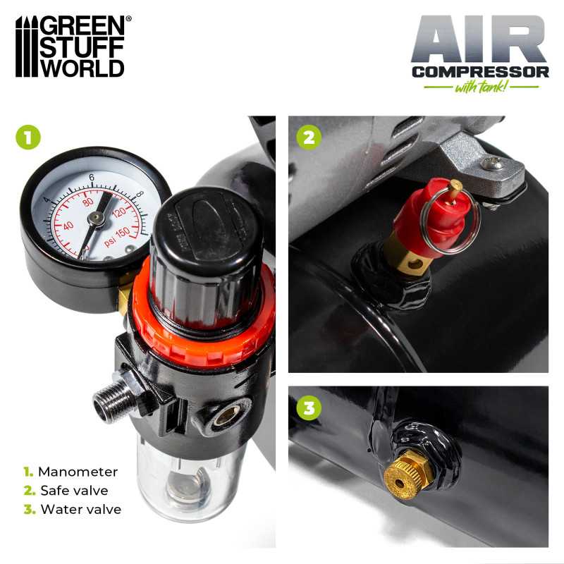 Airbrush Compressor with Tank (Green Stuff World)