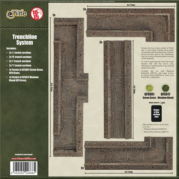 Battlefield in a Box: Great War - Trenchline System (x8) (BB182)