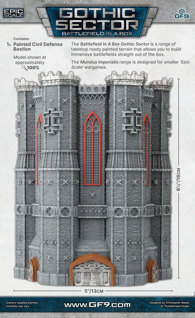 Battlefield in a Box: Mundus Imperialis - Civil Defense Bastion (x1) (BB667)