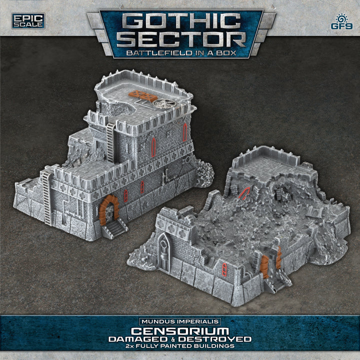 Battlefield in a Box: Mundus Imperialis - Censorium (Damaged & Destroyed x2) (BB685)