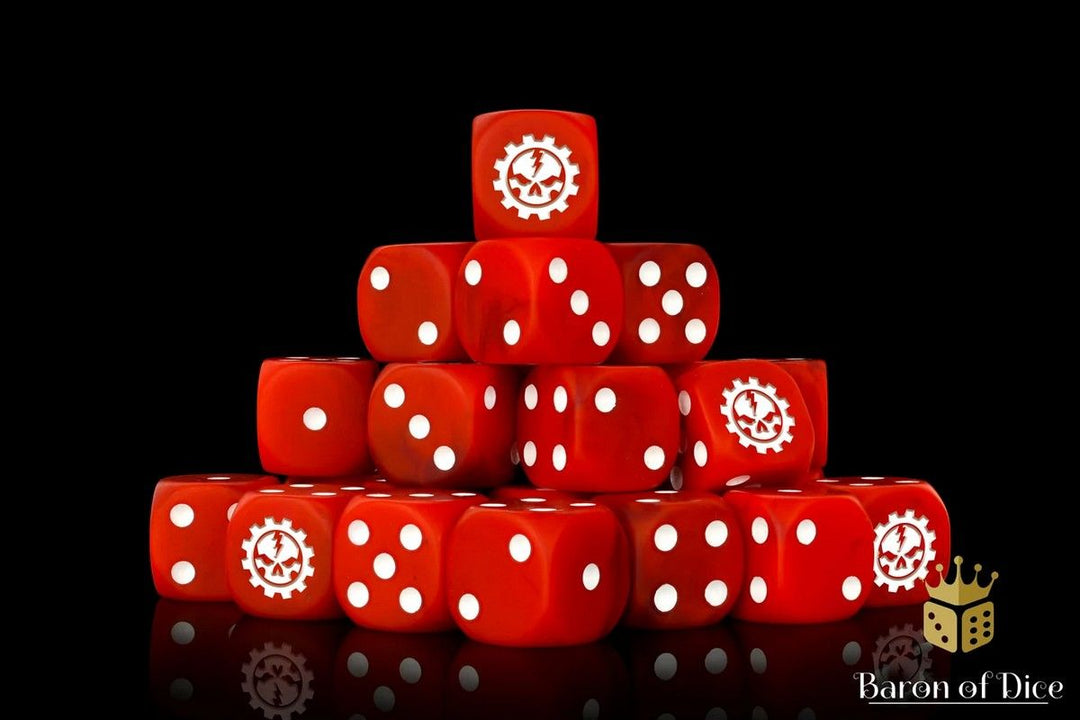 Death Engines Red Dice Set (Round) - Baron of Dice