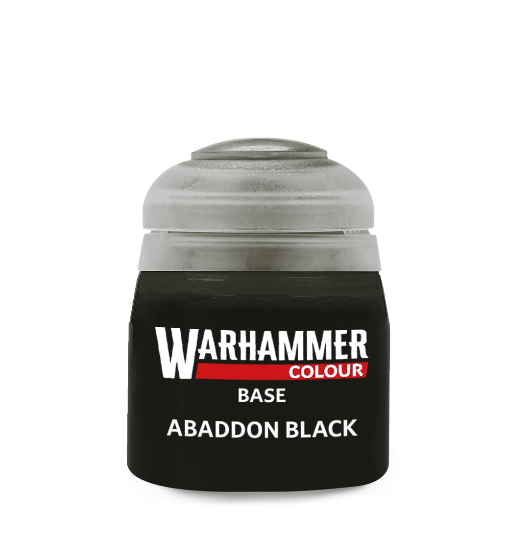 Warhammer Colour Base Paint: Abaddon Black (127)