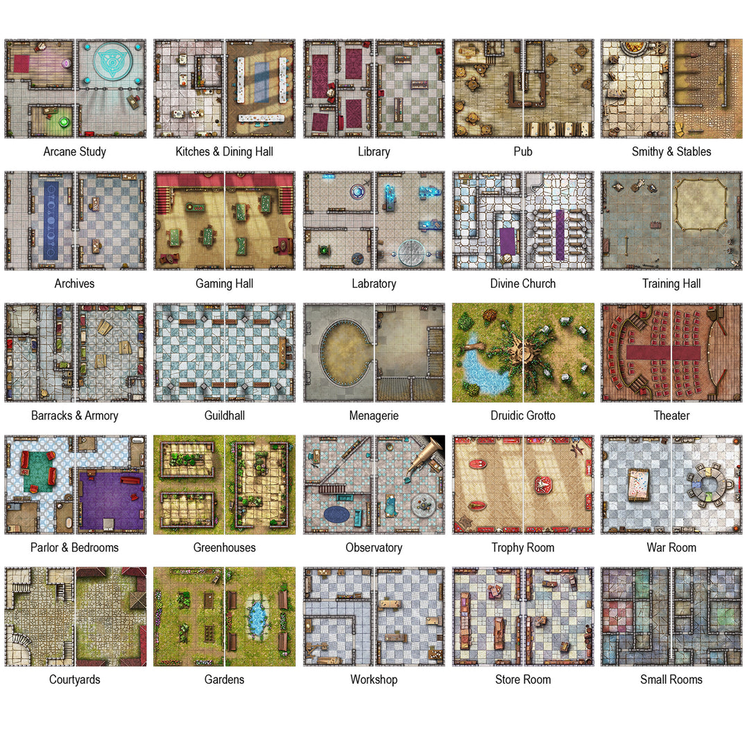 Big Book of Battle Mats - Bastions & Strongholds 12x9"