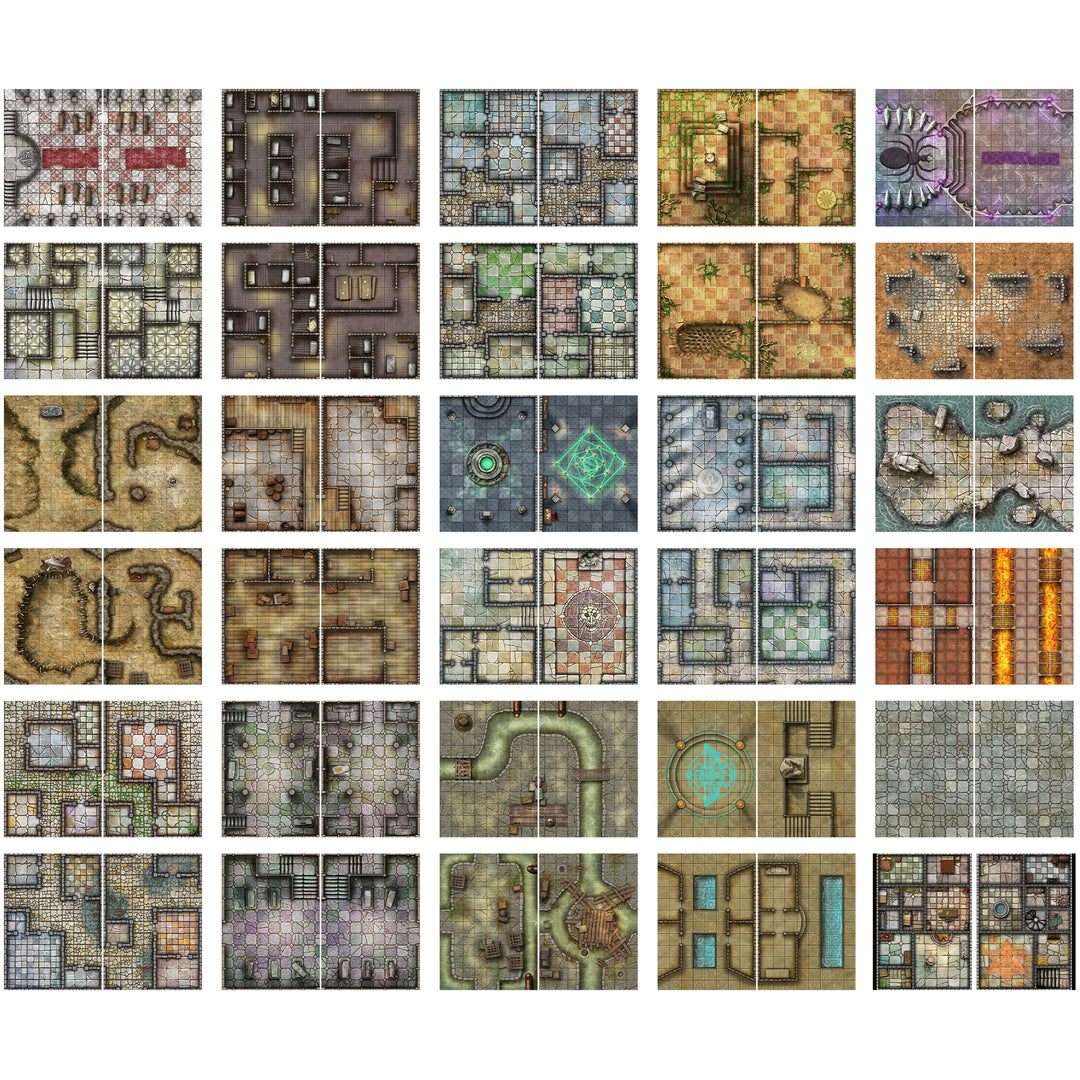 Big Book of Battle Mats - Cells & Shrines 12x9"