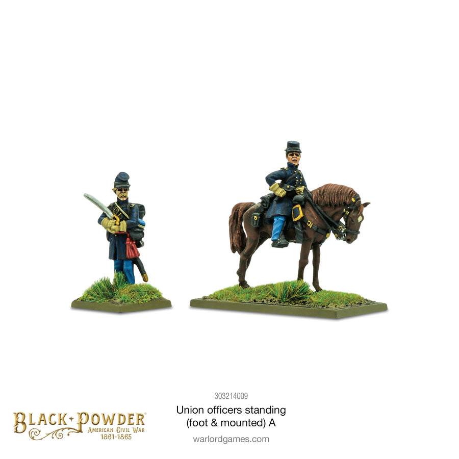 Black Powder: American Civil War - Union Officers standing (foot & mounted) A