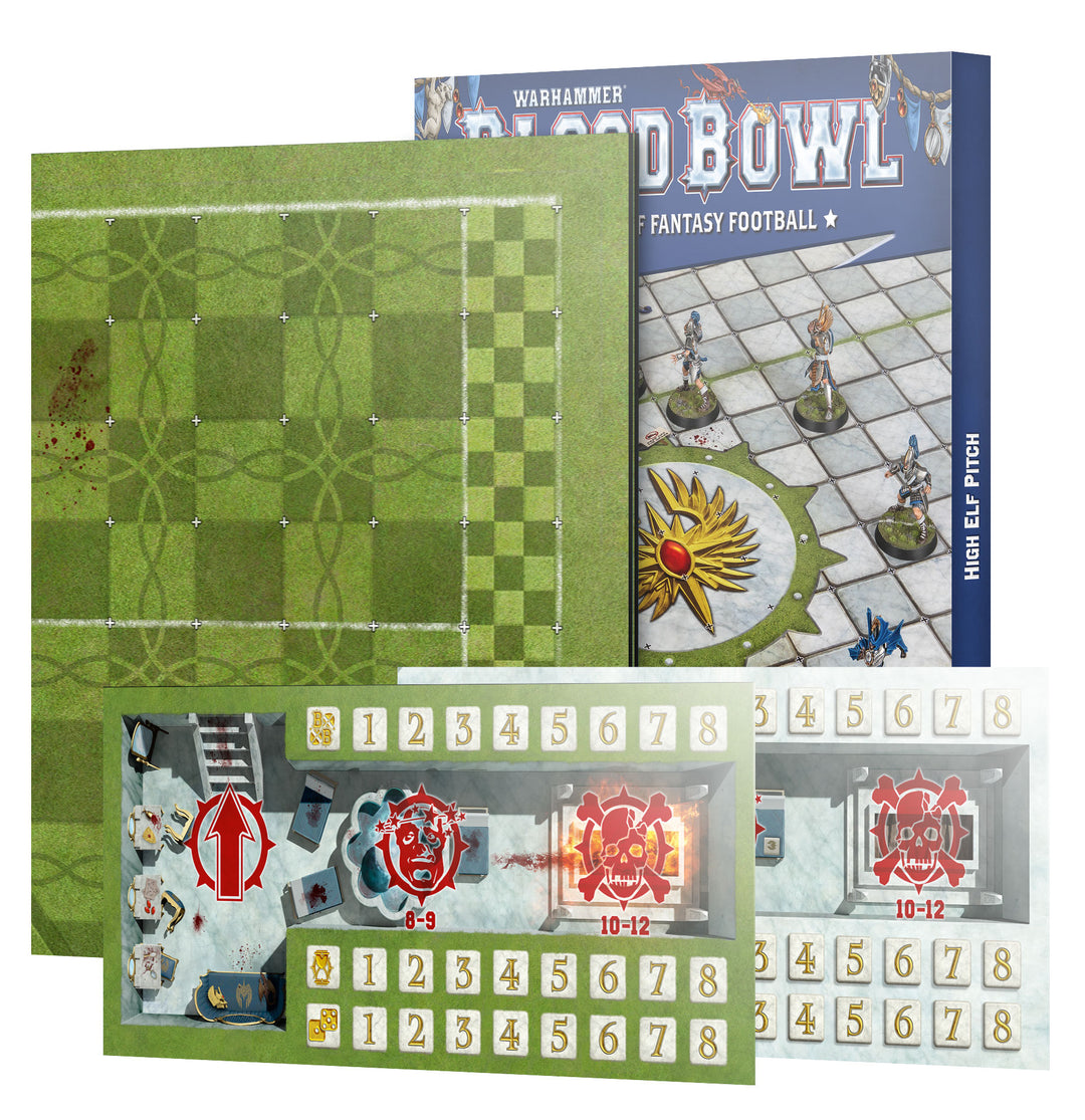 Blood Bowl: High Elf Pitch - Double-sided Pitch and Dugouts