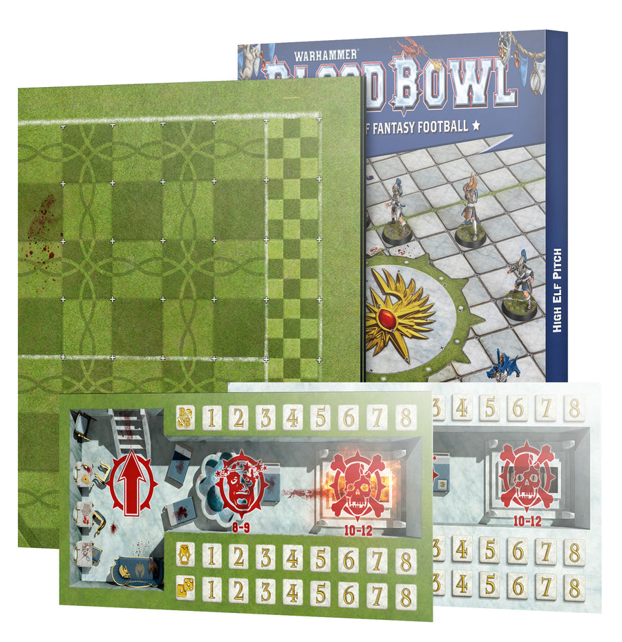 Blood Bowl: High Elf Pitch - Double-sided Pitch and Dugouts
