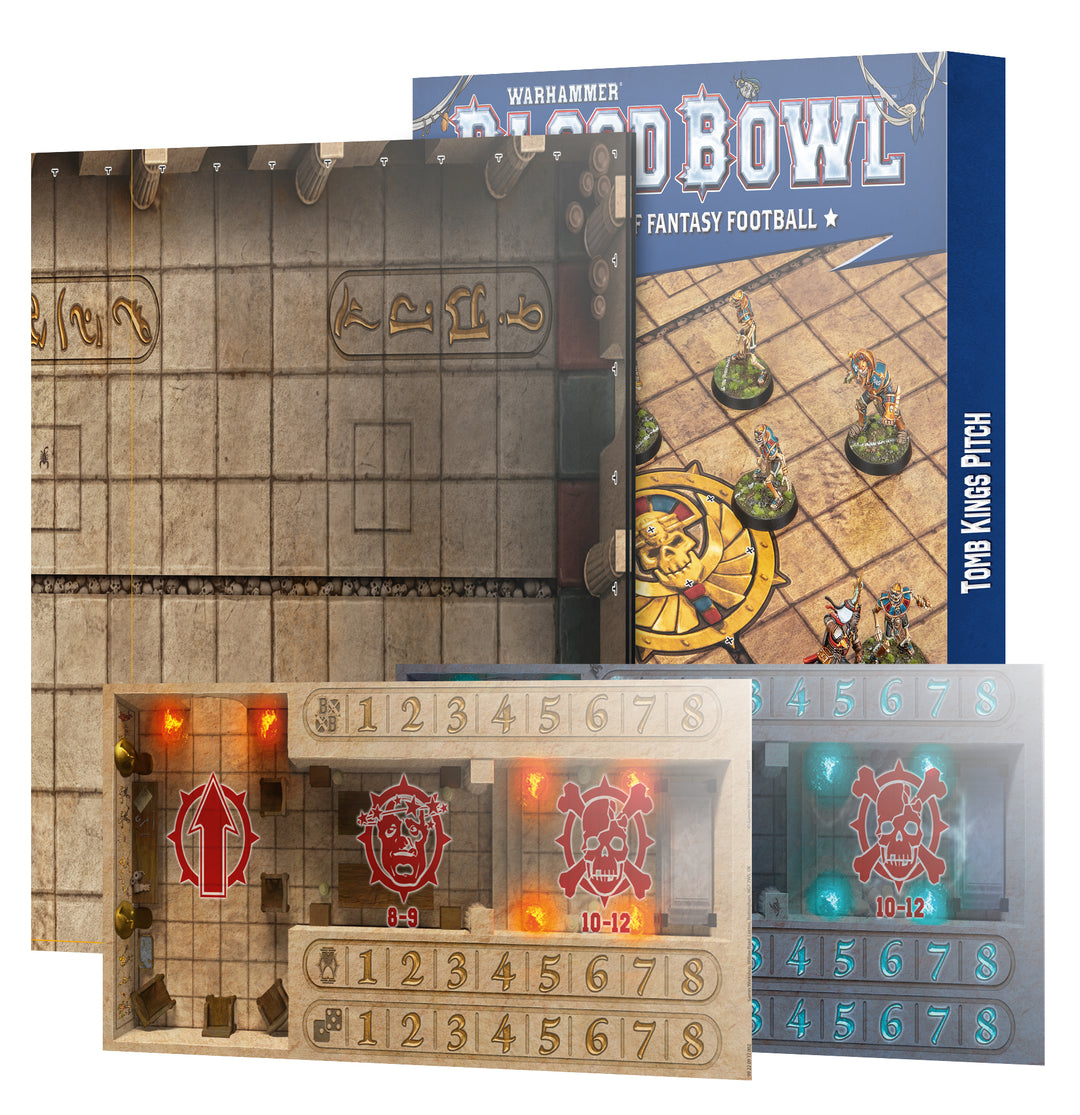 Blood Bowl: Tomb Kings Pitch - Double-sided Pitch and Dugouts Set