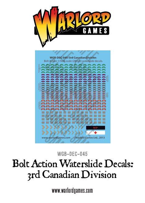 Bolt Action: Decals - 3rd Canadian Division