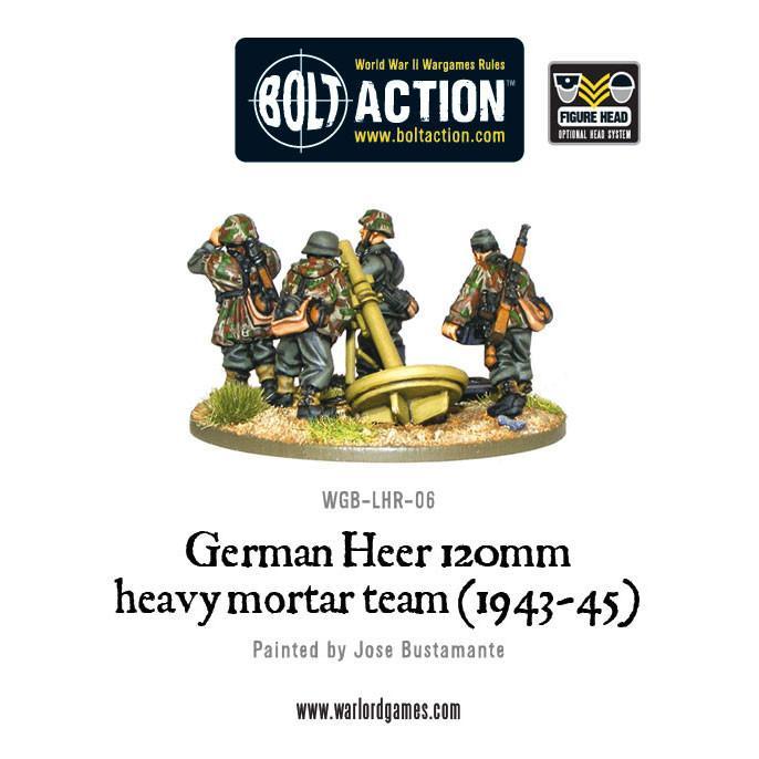Bolt Action: German Heer 120mm heavy mortar team (1943-45)