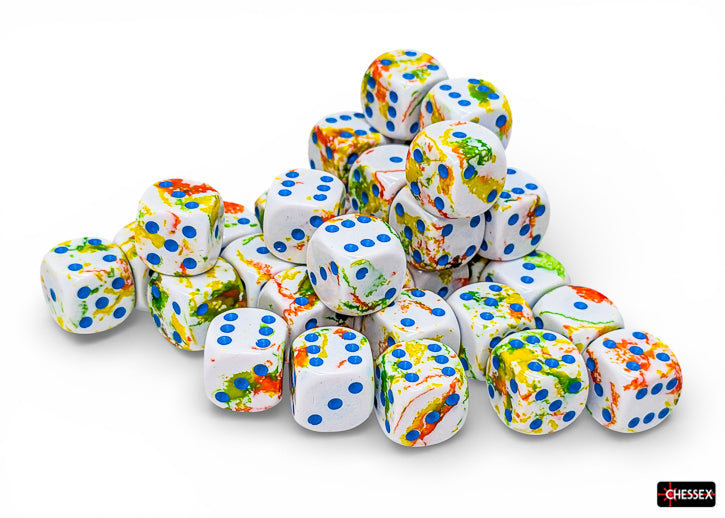 Brush Breezy/blue 12mm d6 Dice Block (36 dice) (Chessex) (24809)