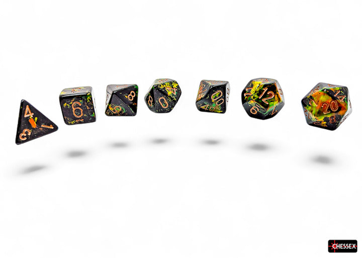Brush Polyhedral Deep Forest/gold 7-Die Set (Chessex) (24405)