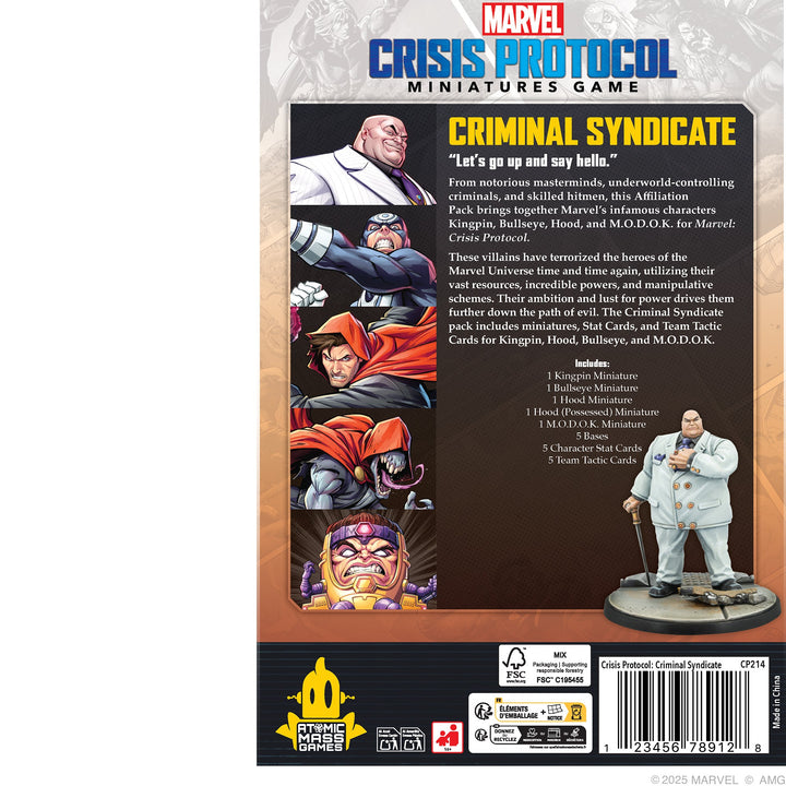 Marvel: Crisis Protocol - Criminal Syndicate Affiliation Pack
