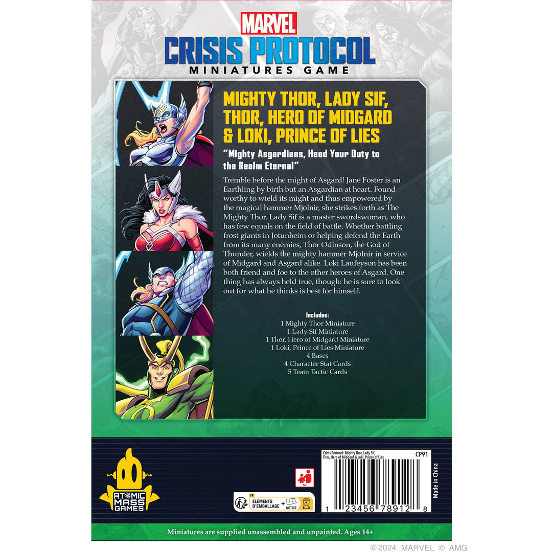 Marvel: Crisis Protocol – Mighty Thor, Lady Sif, Thor, Hero of Midgard & Loki, Prince of Lies