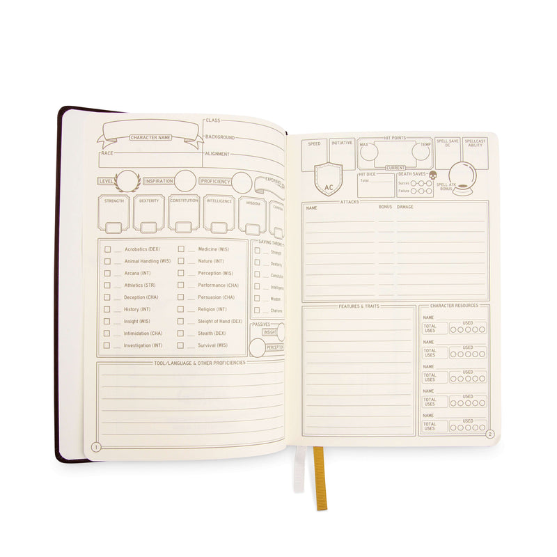 GlassStaff: 5E Player Journal (Blue)