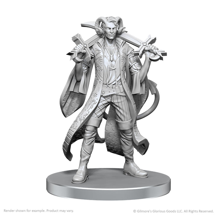 Critical Role Unpainted Miniatures: Mollymauk Tealeaf & Caduceus Clay