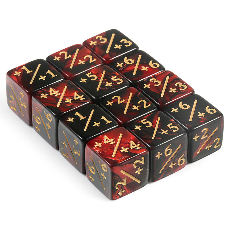 Positive Dice Counters Red (12) (Dice Habit)