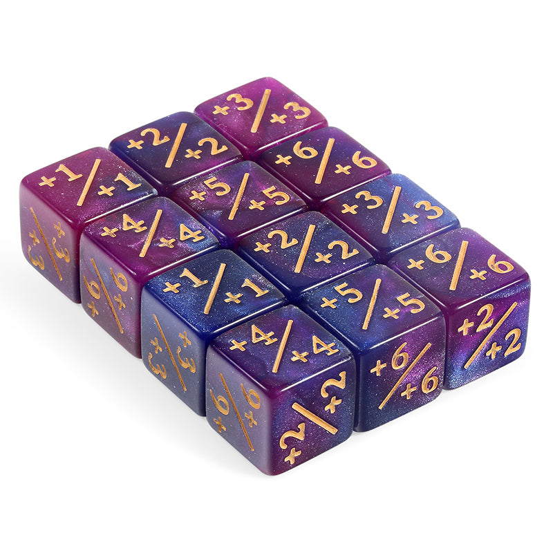 Positive Dice Counters Purple (12) (Dice Habit)