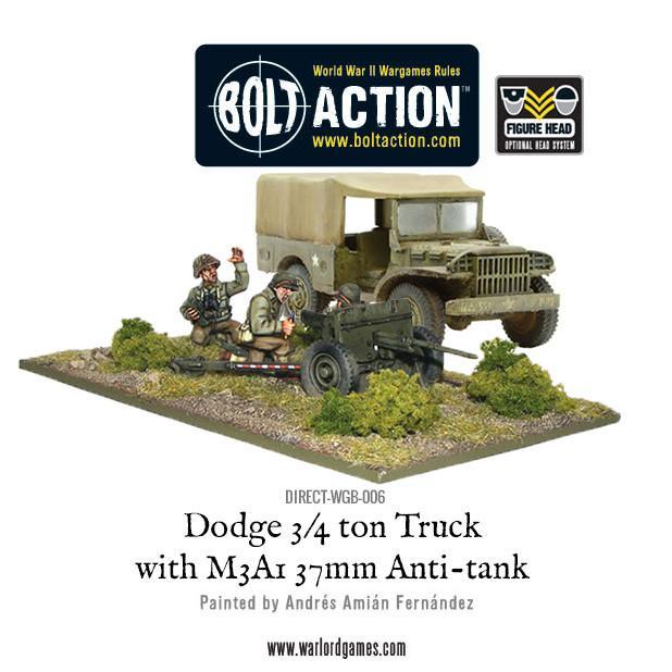 Bolt Action: Dodge 3/4 ton Truck with M3A1 37mm Anti-tank gun