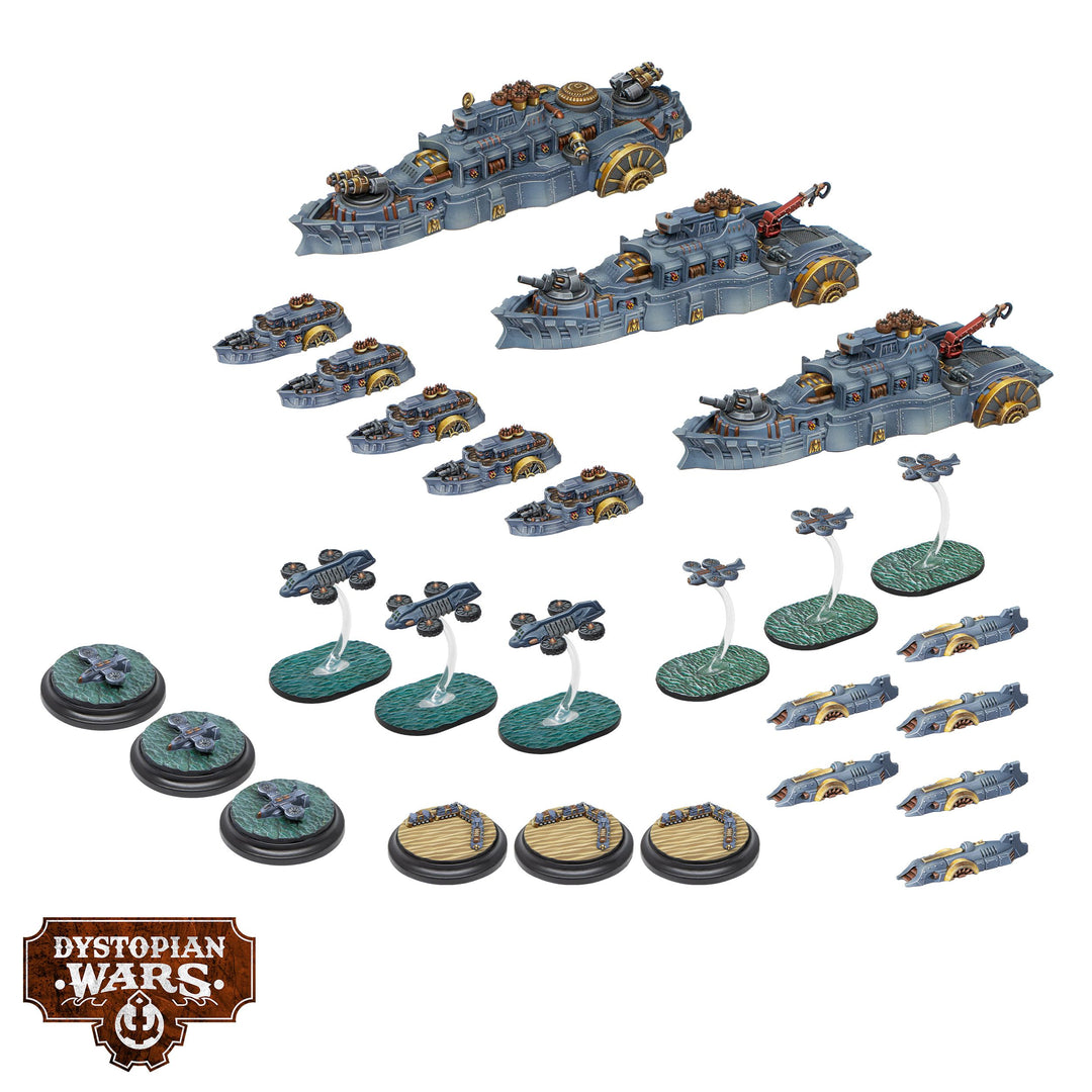 Dystopian Wars: Senator Battlefleet Set