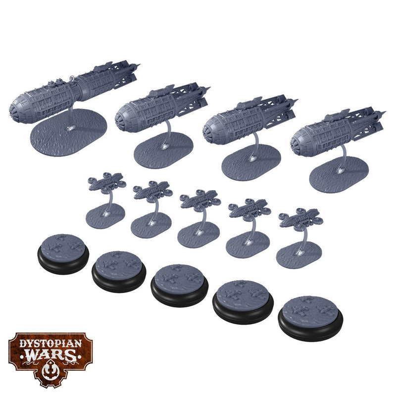 Dystopian Wars: Honourable Eclipse Company Battlefleet Set