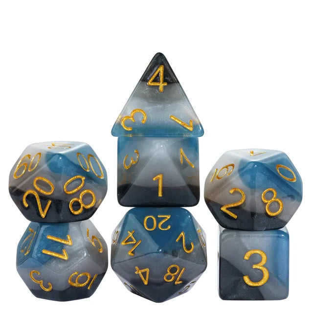 Denim Swirls RPG Dice Set (Foam Brain) (FBG2628)