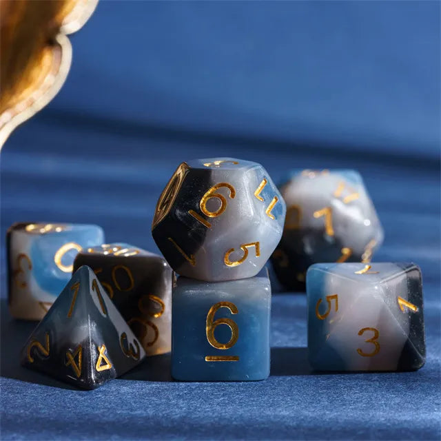 Denim Swirls RPG Dice Set (Foam Brain) (FBG2628)