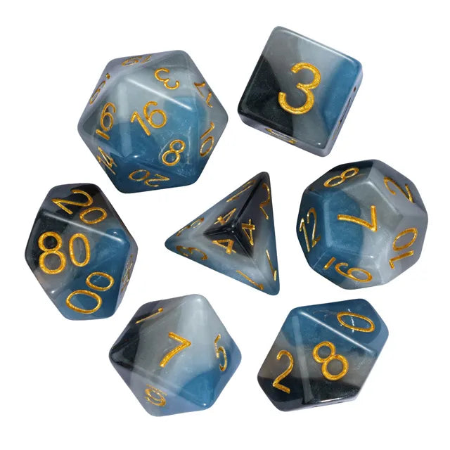 Denim Swirls RPG Dice Set (Foam Brain) (FBG2628)