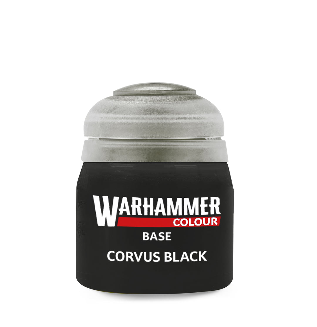 Warhammer Colour Base Paint: Corvus Black (126)