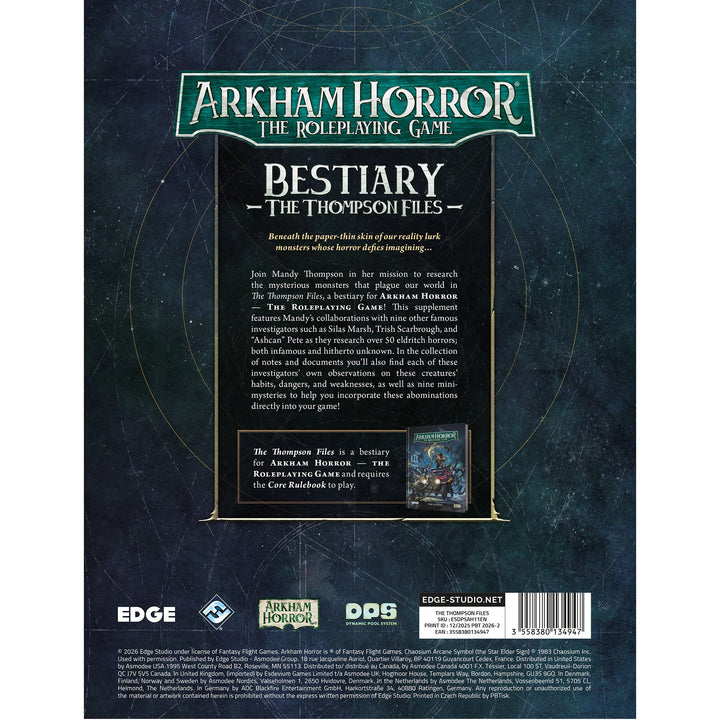 Arkham Horror: The Roleplaying Game - The Thompson Files