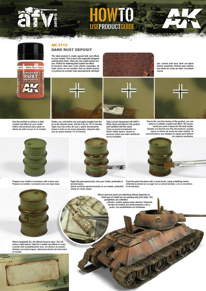 Enamel: Crusted Rust Deposits - Dark Rust (AK Interactive) (AK4113) (66)