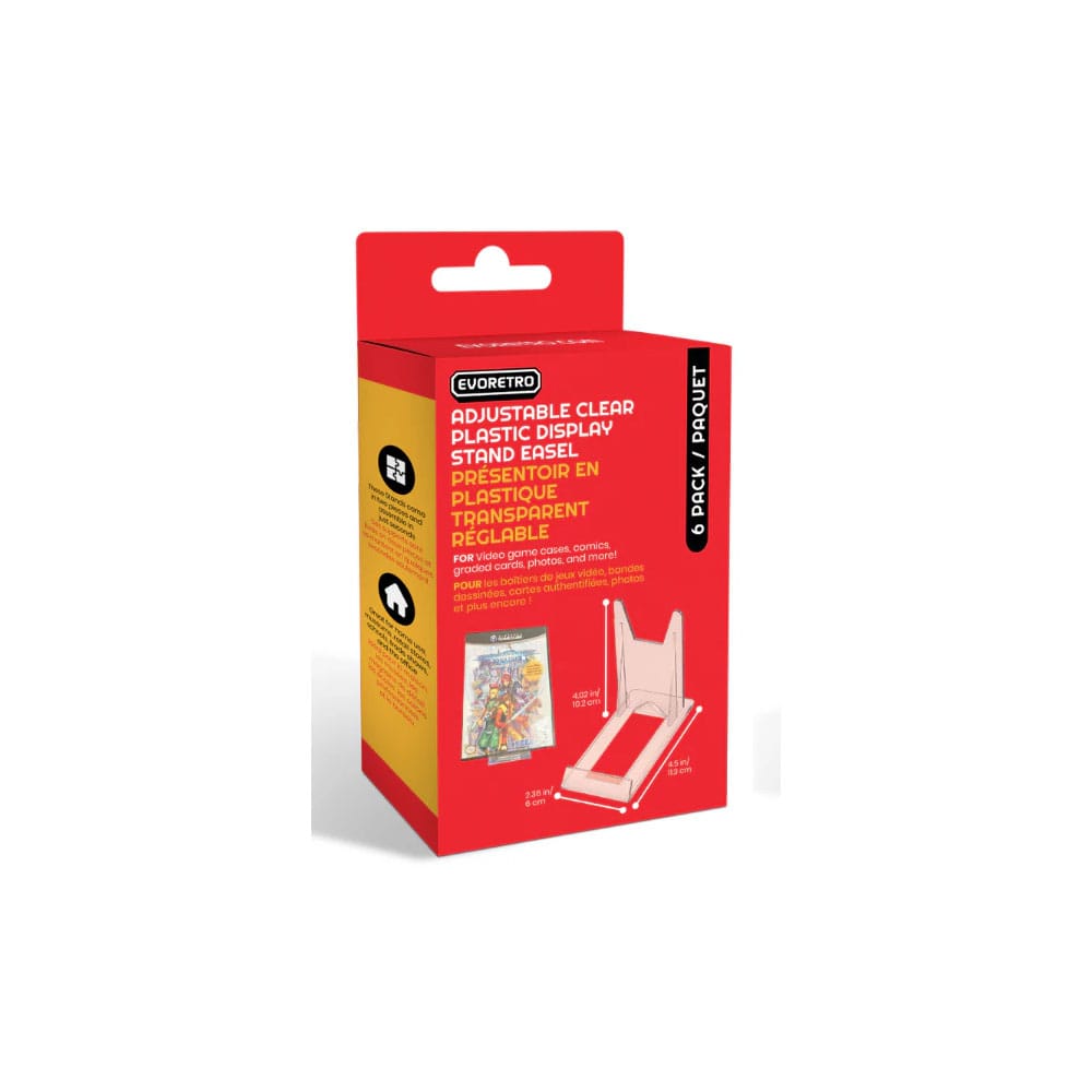 Evoretro Adjustable Easel Stand 6-Pack Compatible with Video Game Cases