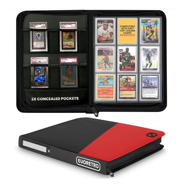 Evoretro Shield+ Topload Cards Binder 216 Cards Black/Red (EVO-3558)