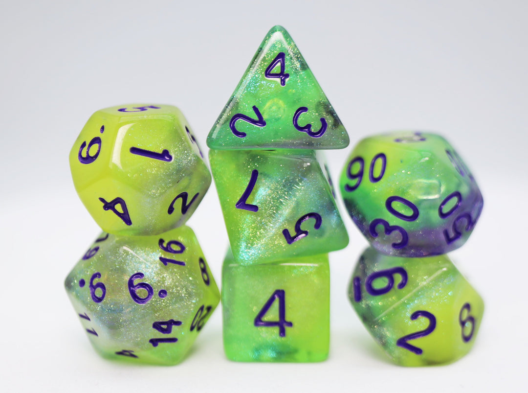 Luminescent Jellyfish RPG Dice Set (Foam Brain) (FBG2577)